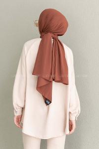 Beige Mandarin Collar Long Arm Ayrobin Unprinted Shirt