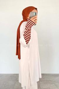 White Crew Neck Half Arm Arm Cotton Unprinted T-shirt