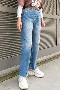 Denim Blue Denim High Waist Denim Pants