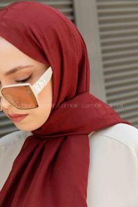 Claret Red Cotton Fabric Viscose Fabric Straight Shawl