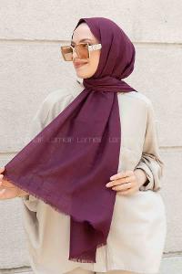 Plum Cotton Fabric Viscose Fabric Straight Shawl