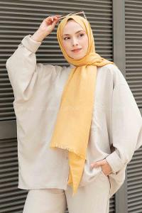 Yellow Cotton Fabric Viscose Fabric Straight Shawl