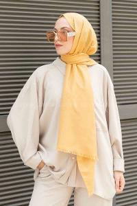 Yellow Cotton Fabric Viscose Fabric Straight Shawl