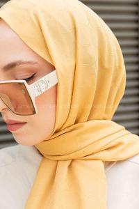 Yellow Cotton Fabric Viscose Fabric Straight Shawl