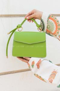 Pistachio Green Buckle Skin Hand Bag Bag