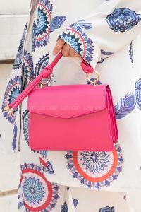 Pink Buckle Skin Hand Bag Bag