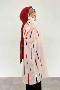 Bone Shirt Collar Long Arm Viscose Fabric Printed Shirt