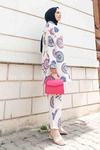 Indigo Normal Neck Long Arm Belted Linen Viscose Fabric Regular Trousers Linen Suit