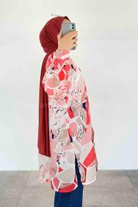 Powder Shirt Collar Long Arm Cotton Printed Shirt