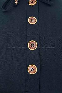 Black Hood Neck Ayrobin Unprinted Tunic