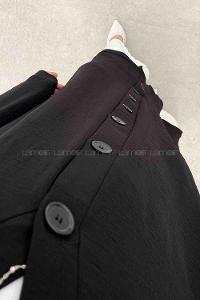 Black V Neck Long Arm Ayrobin Cardigan