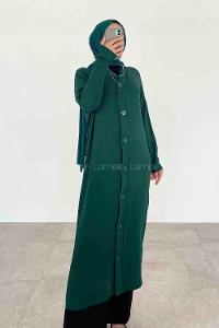 Emerald Green V Neck Long Arm Ayrobin Cardigan