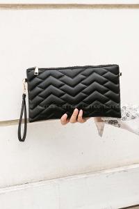 Black Buckle Skin Hand Bag Bag