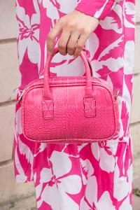 Pink Buckle Skin Hand Bag Bag