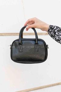Black Buckle Skin Hand Bag Bag