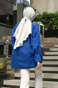 Saxe Shirt Collar Long Arm Cotton Unprinted Shirt