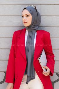 Smoked Combed Fabric Straight Shawl