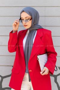 Smoked Combed Fabric Straight Shawl