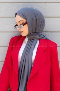 Smoked Combed Fabric Straight Shawl