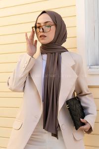 Soft Brown Combed Fabric Straight Shawl