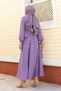 Lilac Crew Neck Long Arm Without Accessories Ayrobin Flare Suit