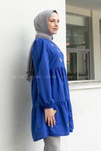 Saxe Crew Neck Cotton Unprinted Tunic