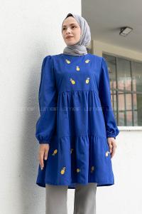 Saxe Crew Neck Cotton Unprinted Tunic