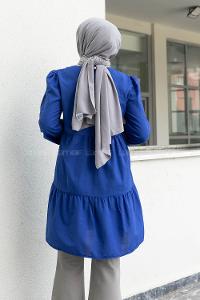 Saxe Crew Neck Cotton Unprinted Tunic