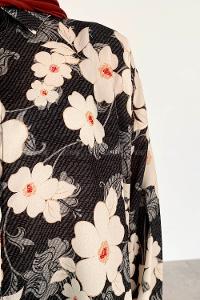 Ecru Khaki Shirt Collar Long Arm Cotton Printed Shirt