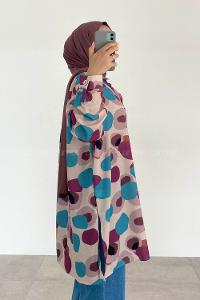 Stone Shirt Collar Long Arm Cotton Printed Shirt