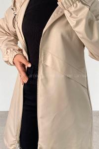 Stone Hood Neck Long Arm Raincoat