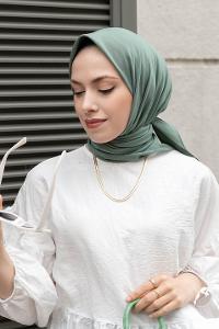 Lamelif Keten Eşarp Çağla Yeşili