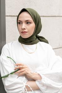 Lamelif Keten Eşarp Haki