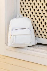 White Buckle Skin Hand Bag Bag