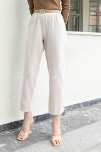 Stone Linen High Waist Linen Pants