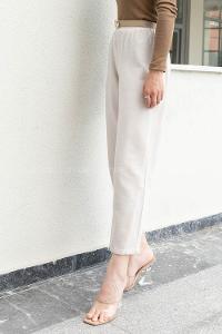 Stone Linen High Waist Linen Pants