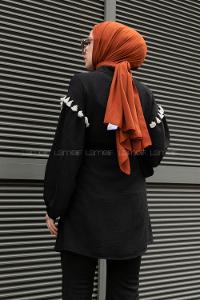 Black Balloon Sleeve Arm Belted Ayrobin Kimono