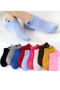 Lamelif 10 Çift Çok Renkli Kadın Bilek Boy Koton Patik Çorap