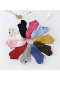 Lamelif 10 Çift Çok Renkli Kadın Bilek Boy Koton Patik Çorap