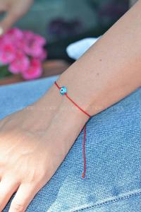 Red Belted Gold Straight Wristband