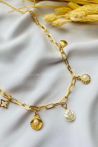 Gold-1 Gold Straight Necklace