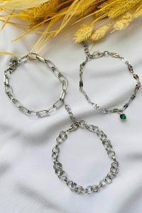 Silver-7 Belted Gold Straight Wristband