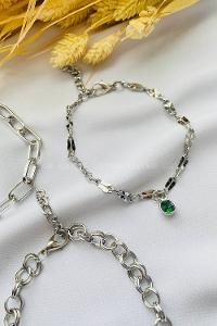 Silver-7 Belted Gold Straight Wristband