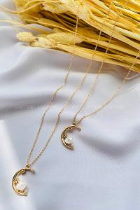 Gold-3 Gold Straight Necklace