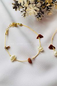 Brown Belted Gold Straight Wristband