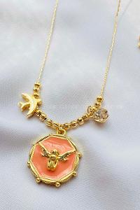 Powder Gold Straight Necklace