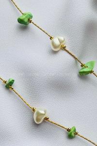 Green Belted Gold Straight Wristband