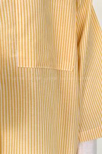 Yellow Shirt Collar Half Arm Arm Viscose Fabric Printed Shirt