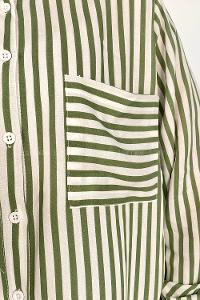 Grassgreen Shirt Collar Long Arm Viscose Fabric Unprinted Shirt