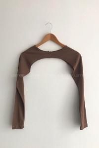 Bitter Brown Medium Crew Neck Long Arm Unprinted Oversleeve
